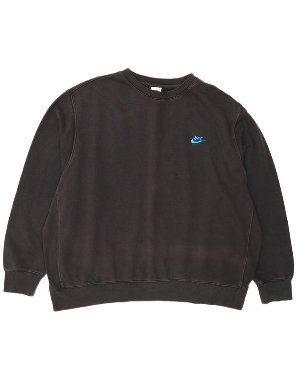 Nike Sweat-shirt pour homme en coton noir 2XL