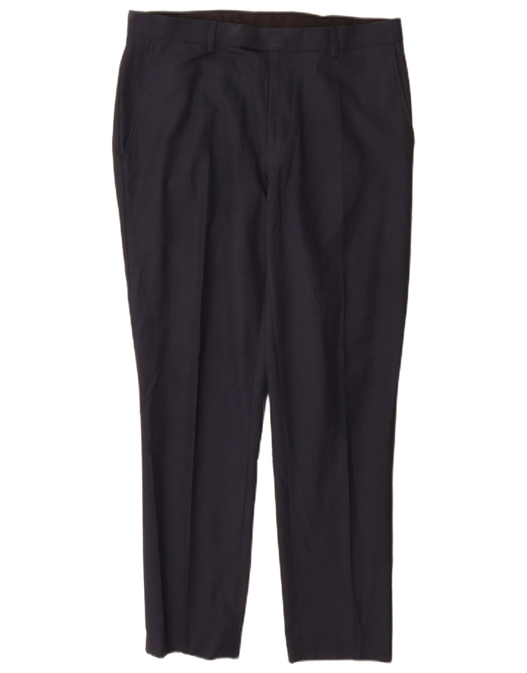 Marks & Spencer Pantalon de Costume Slim Homme W32 L29 Bleu Marine Polyester