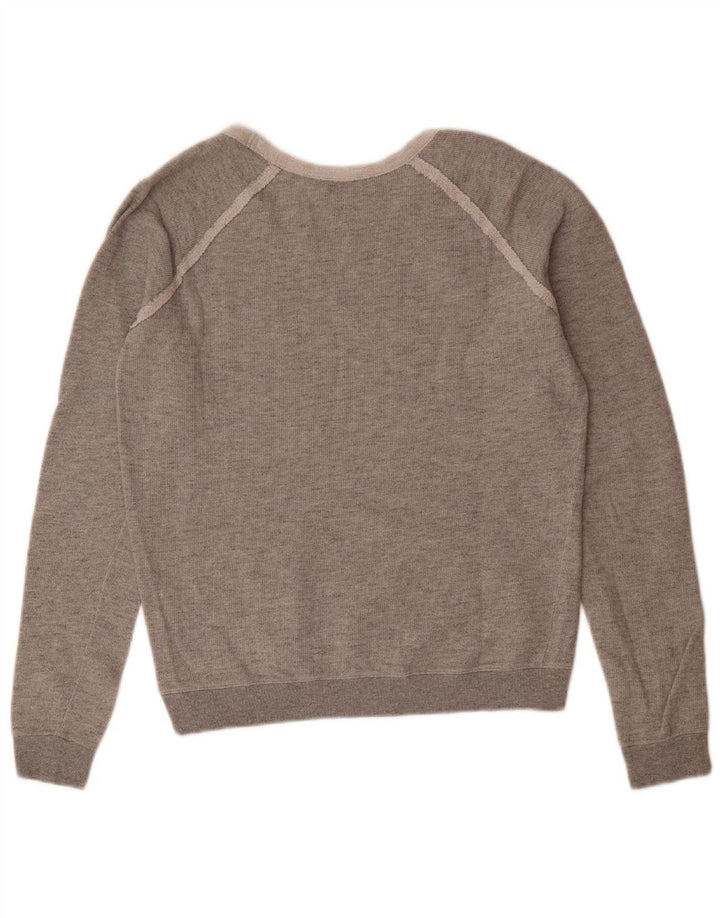 CONVERSE Womens Graphic Sweatshirt Jumper UK 16 Large Grey Cotton