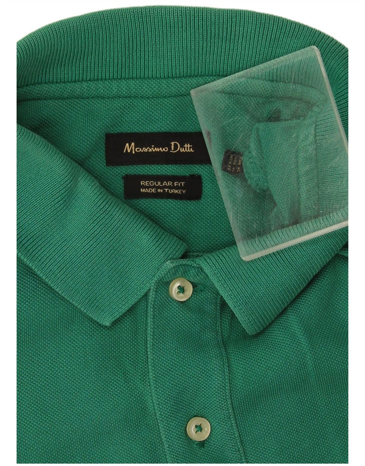 Massimo Dutti Polo Regular Fit Homme Vert XL