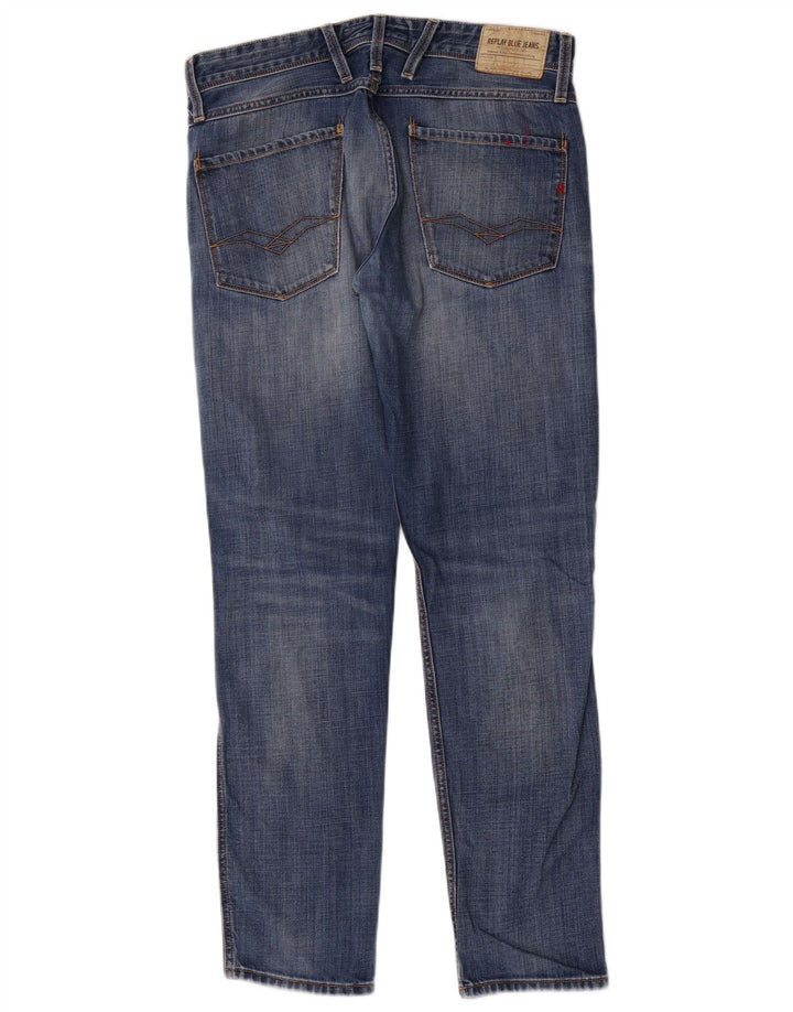 Replay Jean Slim Homme W32 L32 Bleu Coton