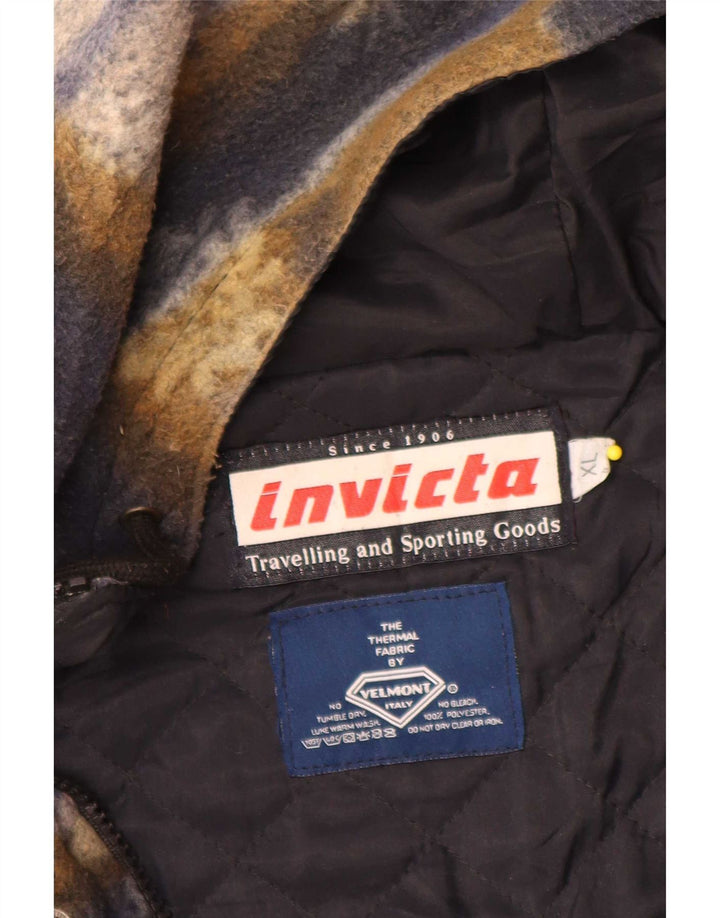 Invicta Veste polaire à capuche pour homme UK 42 XL Multicolore à carreaux Polyester