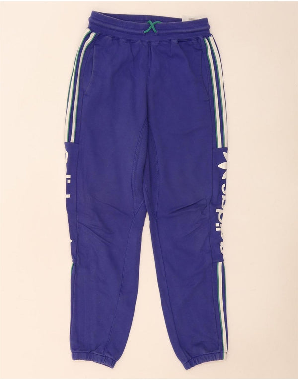 Adidas Pantalon de survêtement graphique pour homme en coton violet Taille S