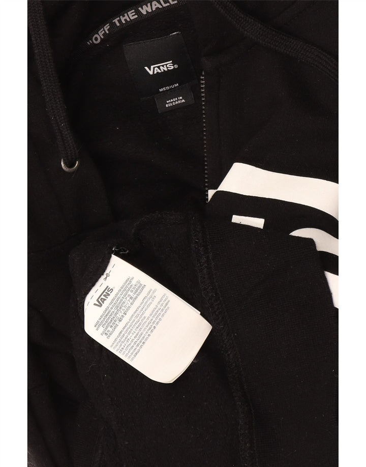 Vans Sweat à capuche zippé graphique pour homme en coton noir moyen