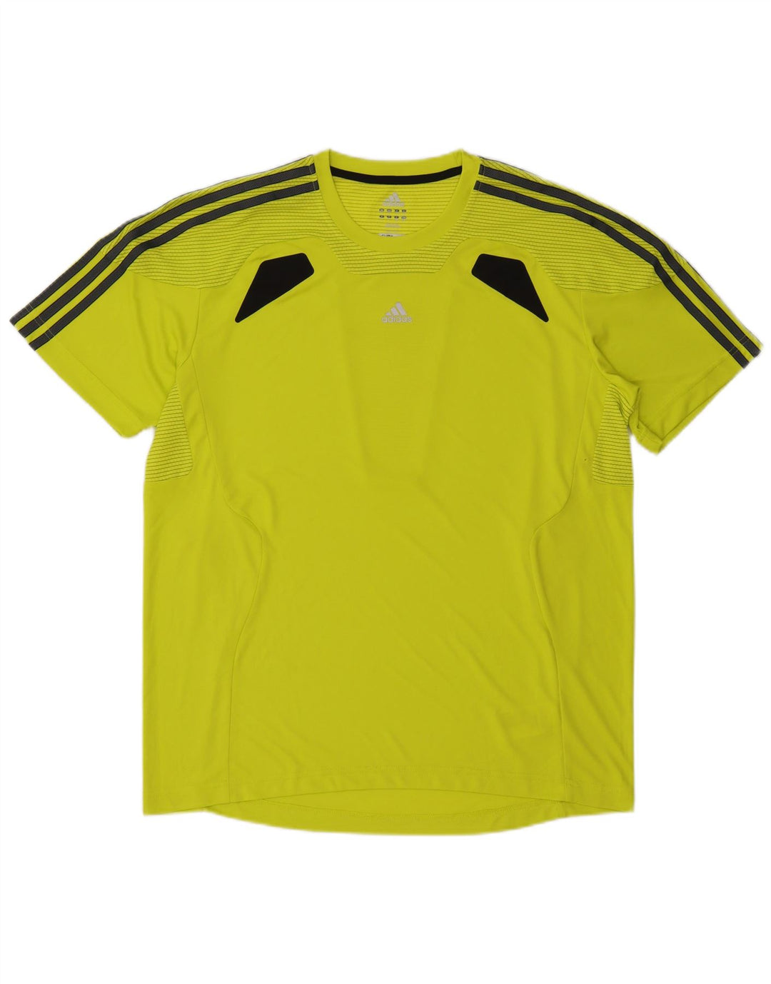 Adidas Hommes Climacool T-Shirt Haut Large Jaune Colorblock Polyester