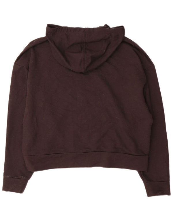 Puma Pull à capuche court pour femme UK 16 Large Noir