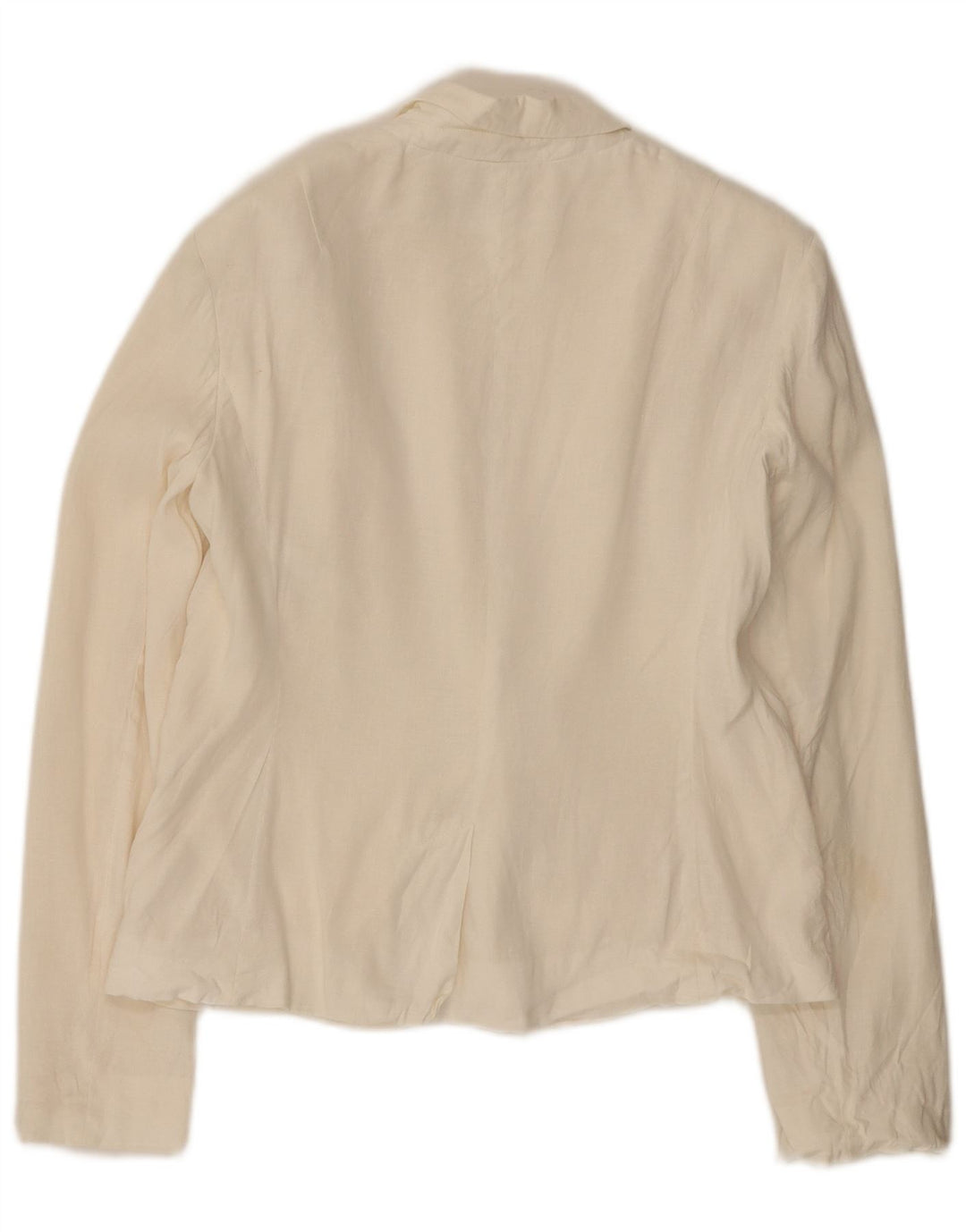 French Connection Veste Blazer 1 Bouton pour Femme UK 12 Lin Blanc Moyen