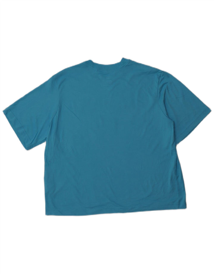 NIKE T-shirt graphique coupe ample pour femme UK 14 Bleu moyen Coton