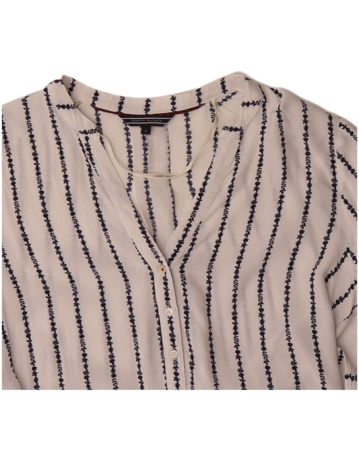 TOMMY HILFIGER Chemisier à manches longues pour femme US 6 Medium White Floral