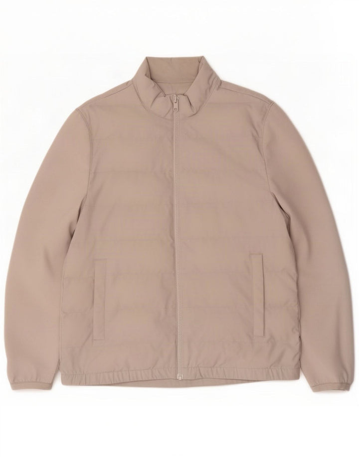 Zara Veste matelassée pour homme UK 38 Gris moyen Polyester