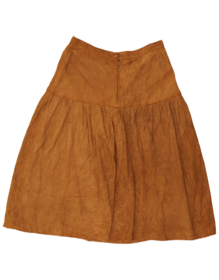 vintage Femme Daim A-Line Jupe W28 Beige Moyen