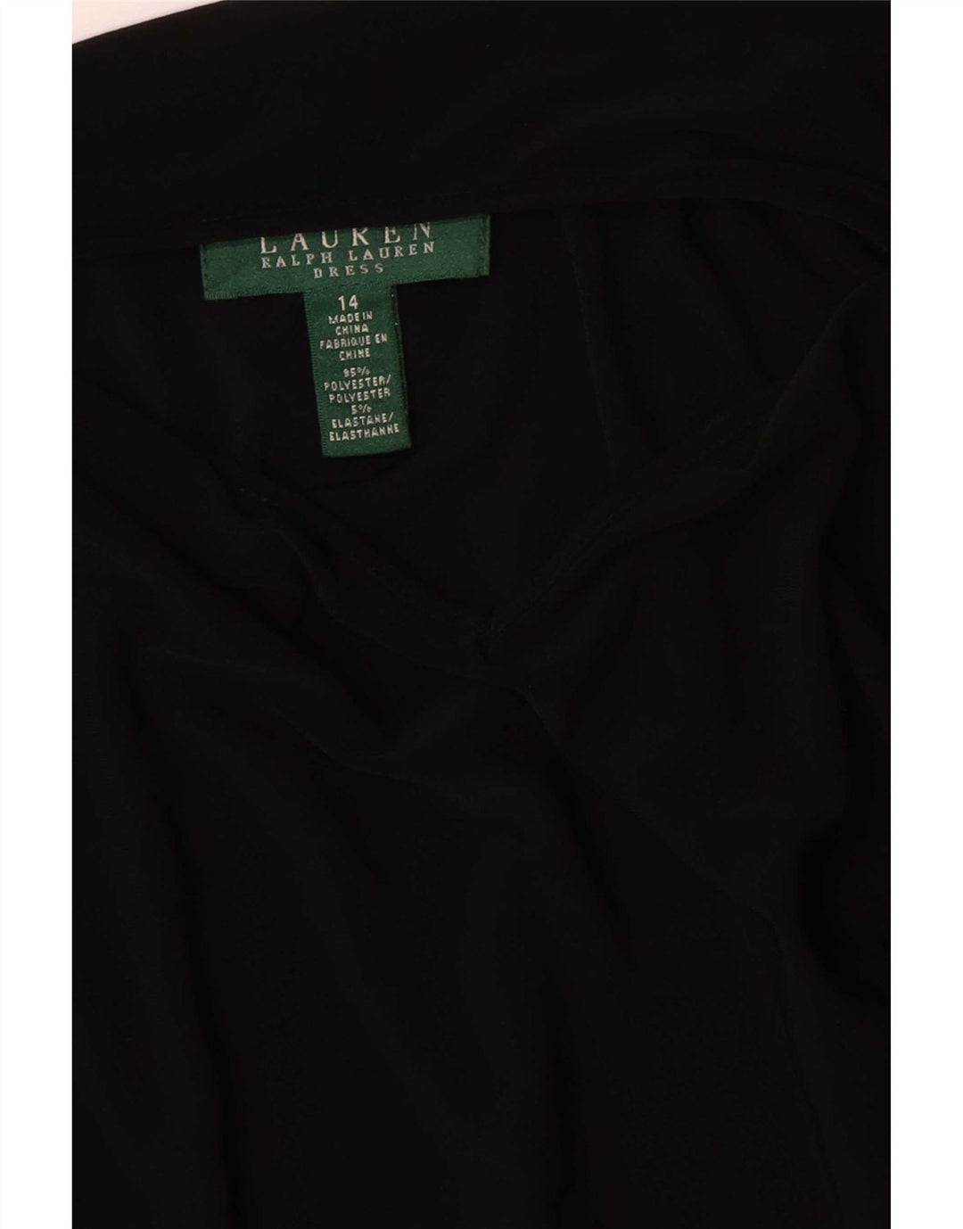 Ralph Lauren Robe fourreau pour femme US 14 XL Noir Polyester