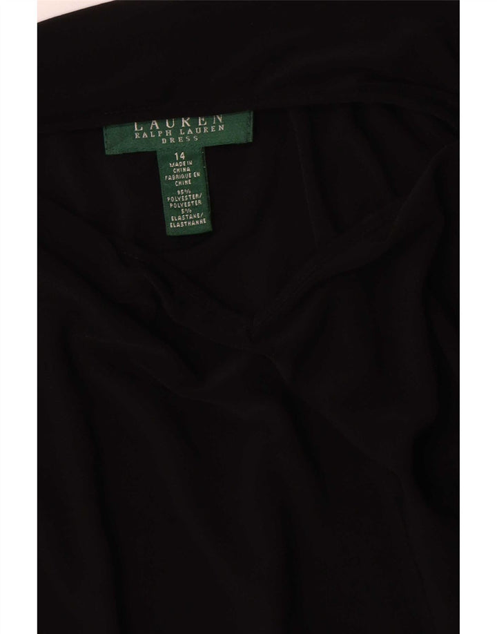Ralph Lauren Robe fourreau pour femme US 14 XL Noir Polyester