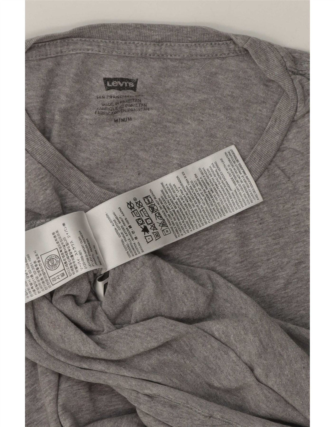 Levi's T-Shirt Top Homme Gris Moyen Moucheté Coton