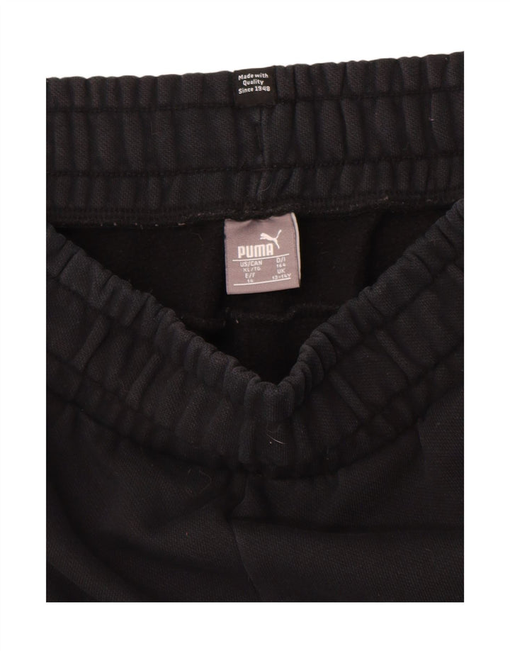 PUMA Pantalon de Survêtement Graphique Garçon 13-14 ans Noir Coton