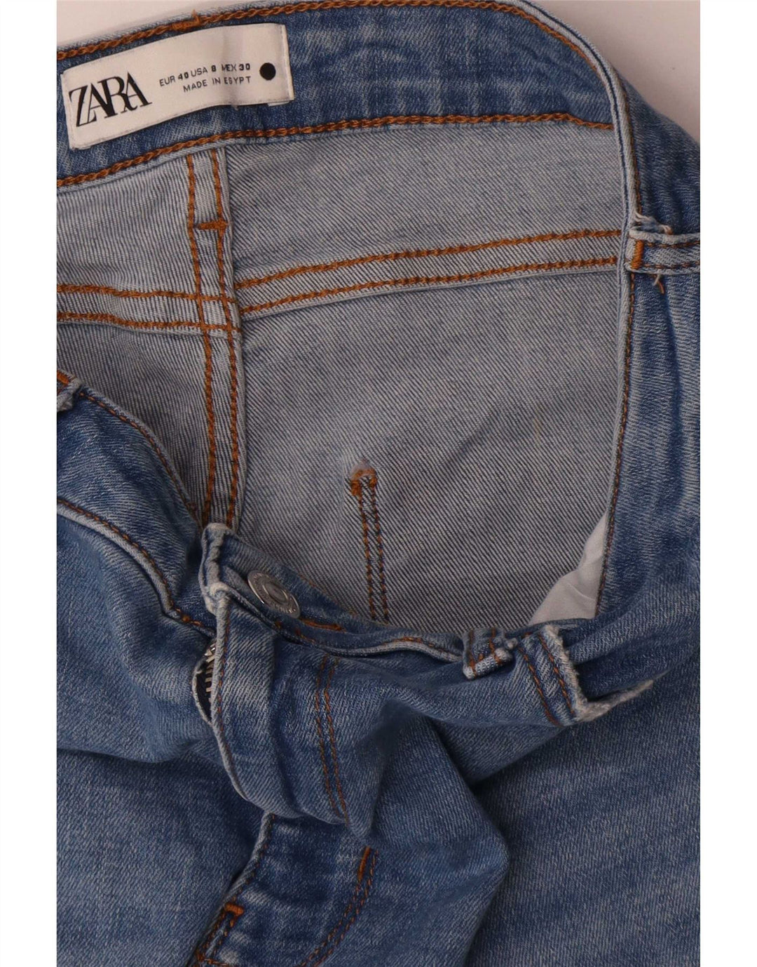 Zara Jean Bootcut Femme EU 40 Moyen W30 L28 Bleu