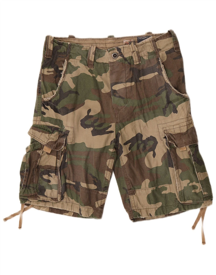 Jack & Jones Short Cargo Homme Medium W32 Kaki Camouflage Coton