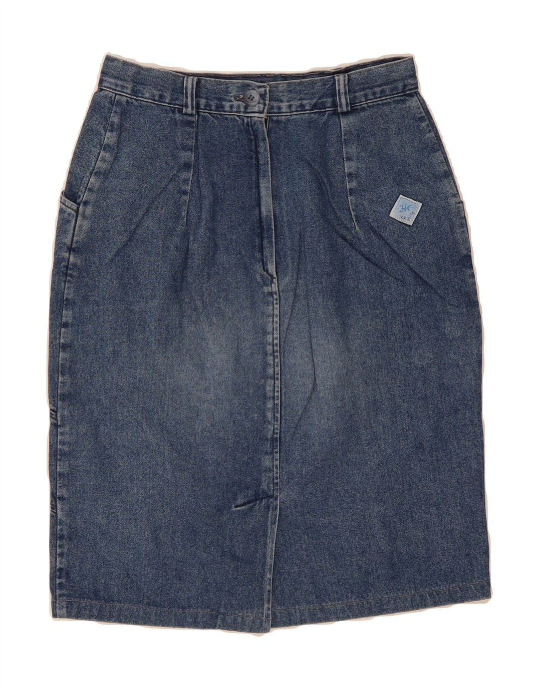 VINTAGE Womens Denim Skirt IT 44 Medium W26 Blue Vintage Vintage and Second-Hand Vintage from Messina Hembry 