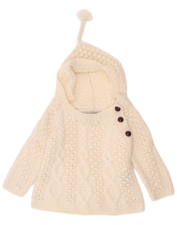Aran Sweater Market Pull à col bateau pour bébé garçon 18-24 mois Blanc cassé