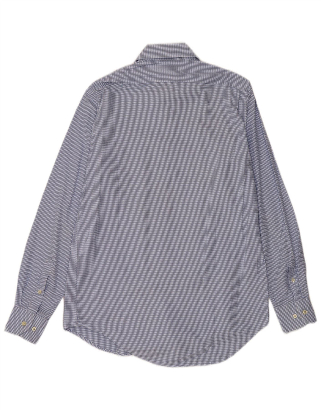 Massimo Dutti Chemise Homme Taille 40 Coton Pied-de-Poule Bleu Moyen