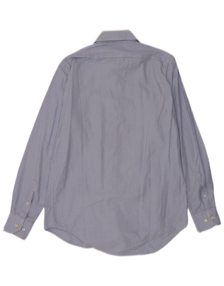 Massimo Dutti Chemise Homme Taille 40 Coton Pied-de-Poule Bleu Moyen