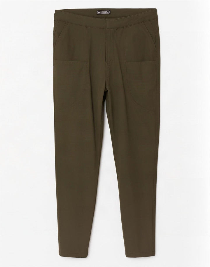 Mountain Warehouse Pantalon Cargo Slim Homme W30 L28 Kaki Polyamide