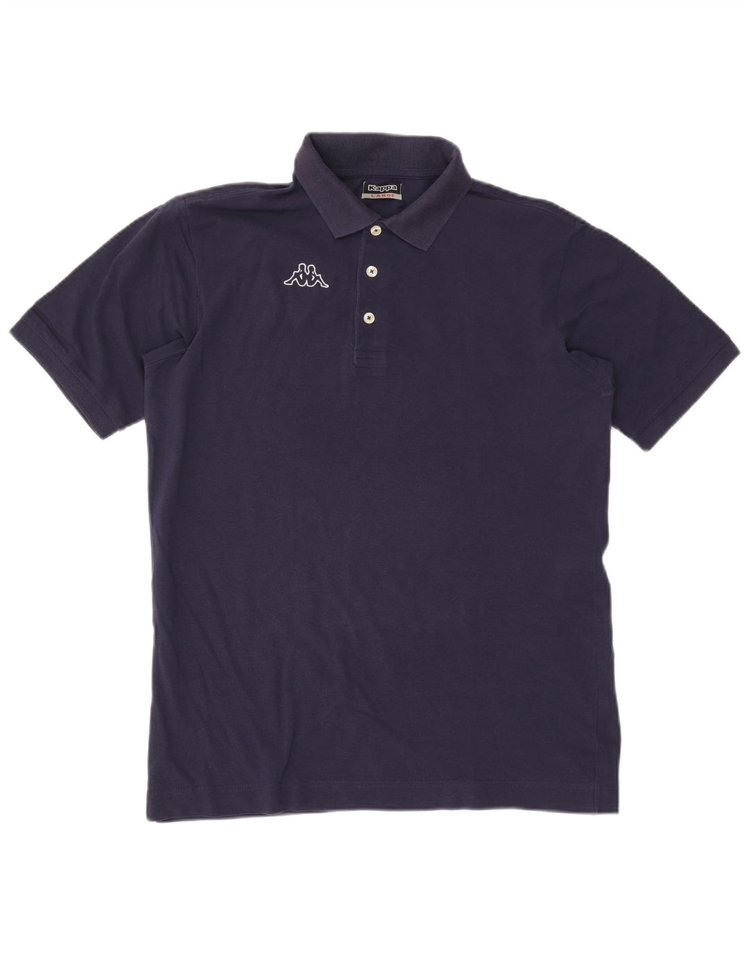 Kappa Polo Graphique Homme Large Bleu Marine Coton