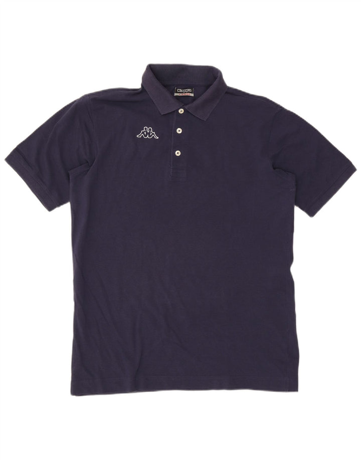 Kappa Polo Graphique Homme Large Bleu Marine Coton