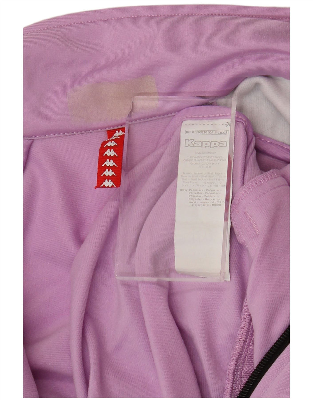 KAPPA Veste de survêtement graphique pour femme UK 16 Large Violet Colourblock