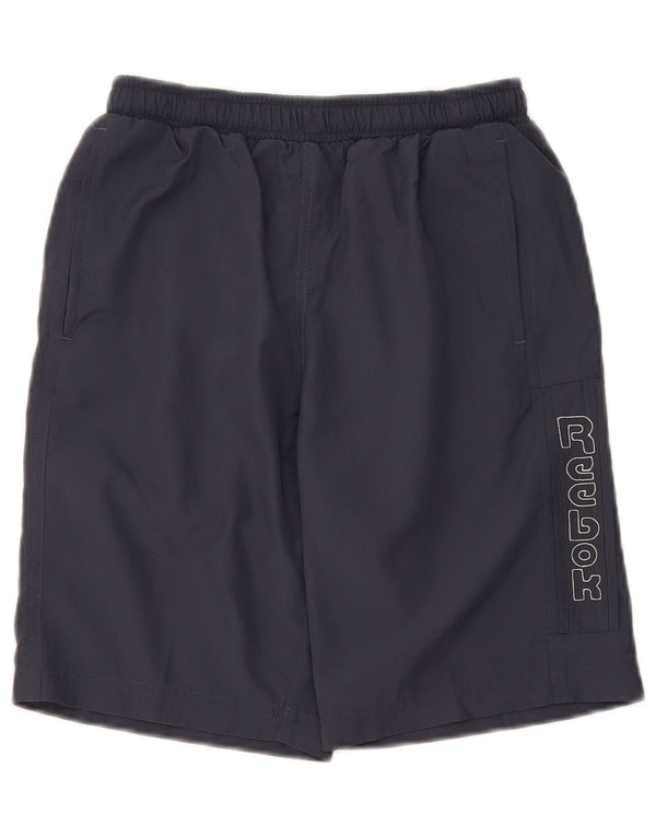 Reebok Short de Sport Classic Graphic Garçon 9-10 Ans Gris Polyester
