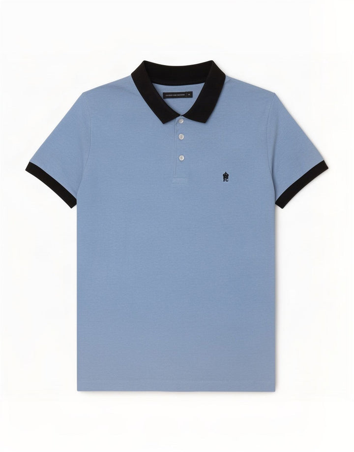 French Connection Polo Rugby Homme Bleu Moyen Colourblock