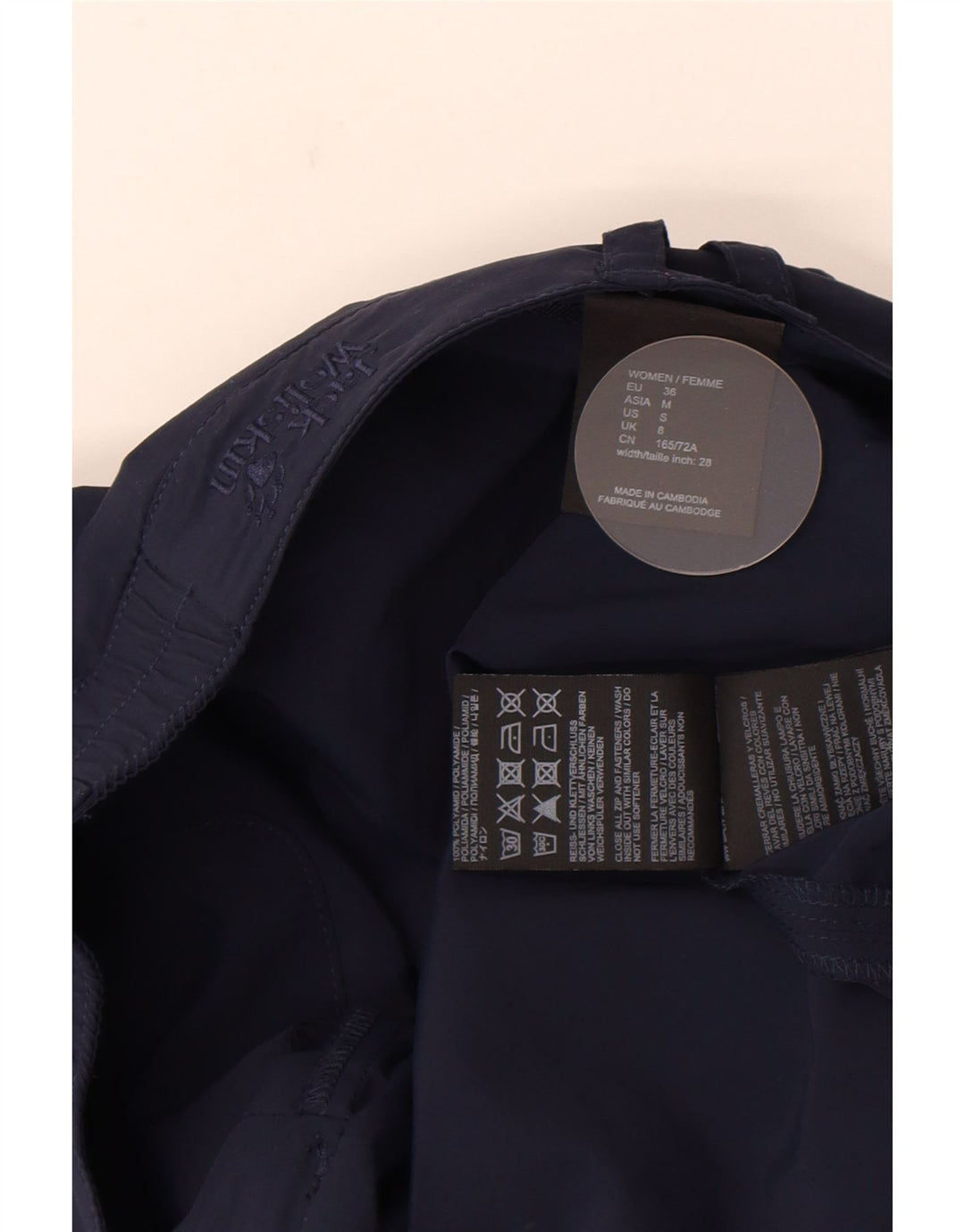 Jack Wolfskin Mini jupe femme UK 8 Small W30 bleu marine polyamide