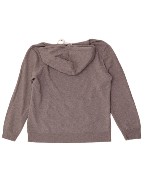 Levi's Pull à Capuche Graphique Homme Gris Coton Large