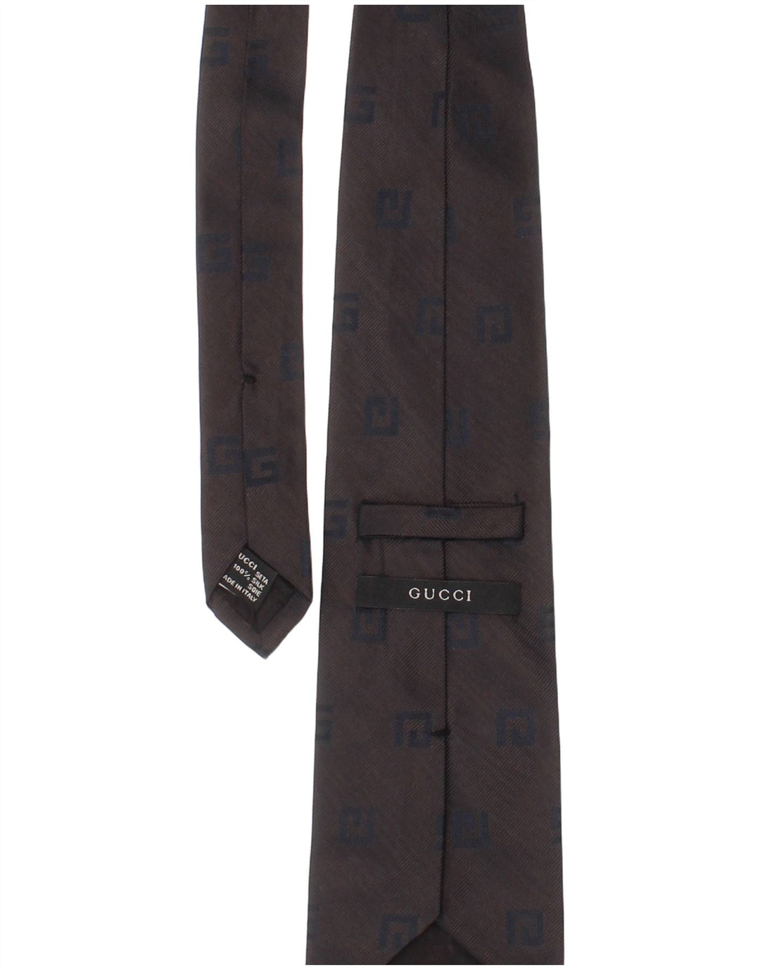 Gucci Cravate Homme Taille Unique Gris Soie Classique