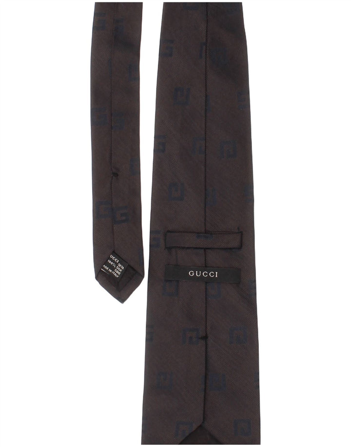 Gucci Cravate Homme Taille Unique Gris Soie Classique