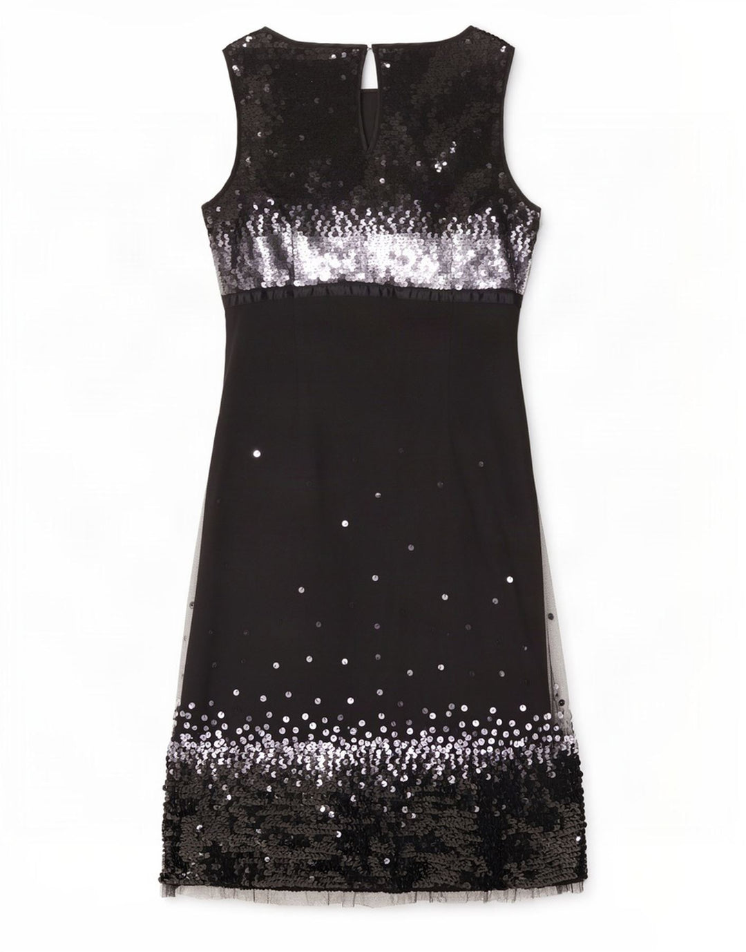 Whistles Robe fourreau sans manches à paillettes pour femme UK 44 Large Noir Polyester