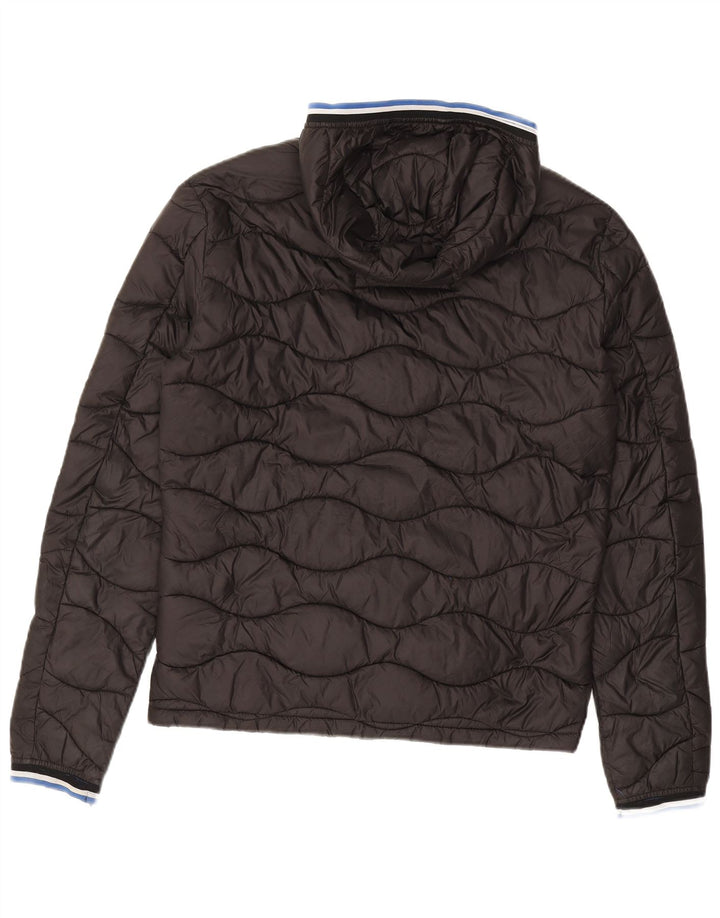 SUPERDRY Veste matelassée à capuche pour hommes UK 36 Small Black Nylon