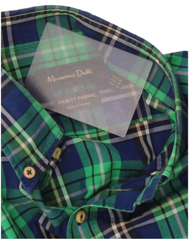 Massimo Dutti Chemise Homme Vert Moyen Carreaux