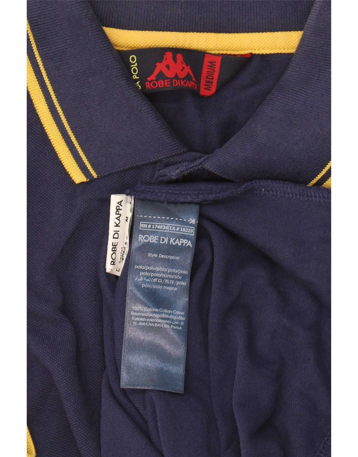 Kappa Polo Homme Bleu Marine Moyen Rayé Coton