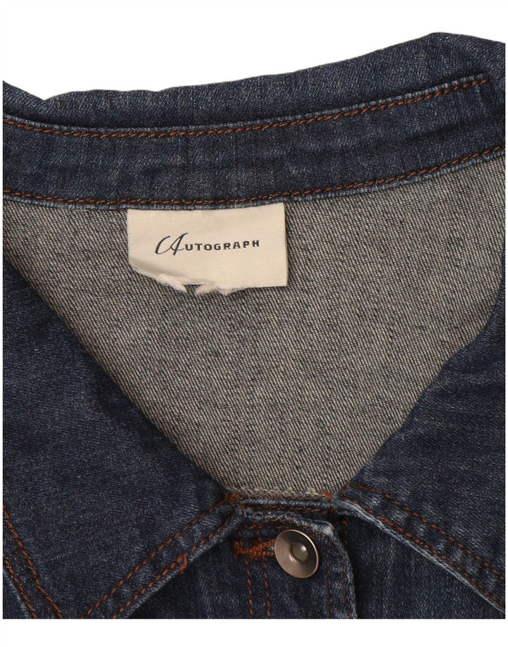 Autograph Veste en Jean Femme UK 18 XL Bleu Marine Coton