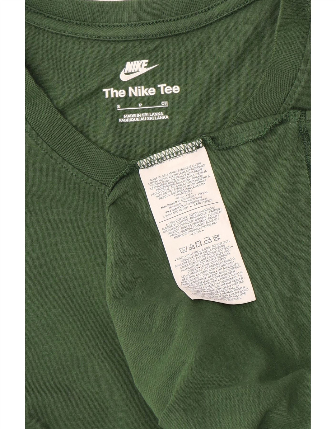 Nike T-Shirt Homme Petit Vert Coton