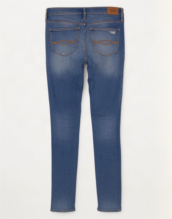 Abercrombie & Fitch Jean skinny vieilli pour femme US 6 Medium W28 L27 Bleu