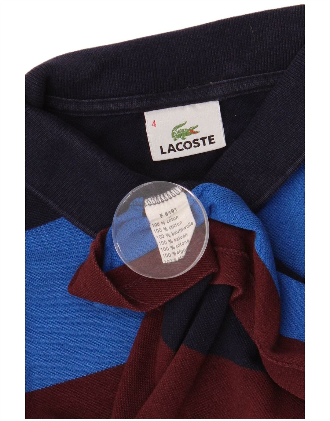 Lacoste Polo Rugby Homme Taille 4 Moyen Rayé Multicolore