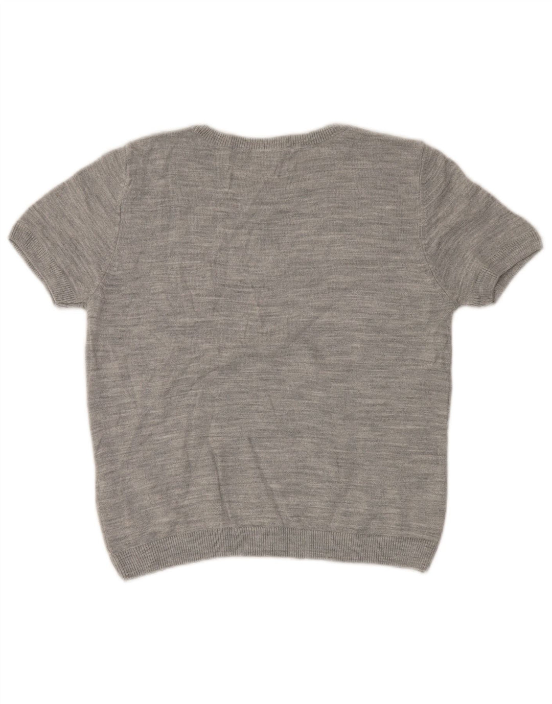 MARKS & SPENCER Pull court à col rond pour femme Gris moyen UK 12