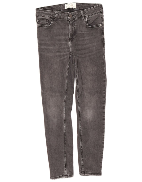 Fat Face Jean court super skinny pour femme UK 10 Small W28 L25 Gris Coton