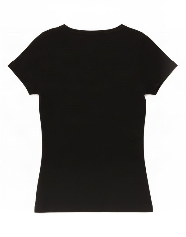 MINT VELVET T-Shirt Femme Top UK 8 Petit Noir