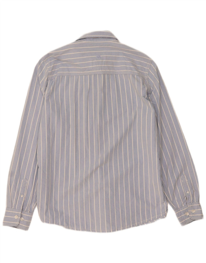FAT FACE Mens Shirt Large Blue Striped Cotton