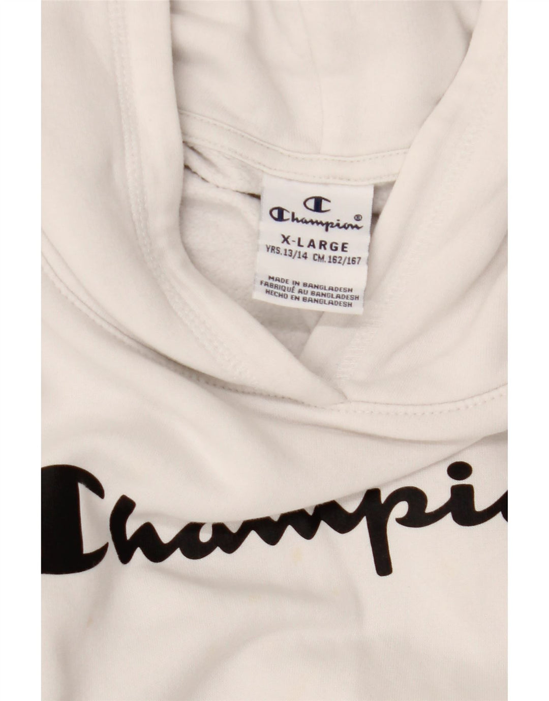 CHAMPION Pull à capuche graphique pour garçon 13-14 ans XL Blanc