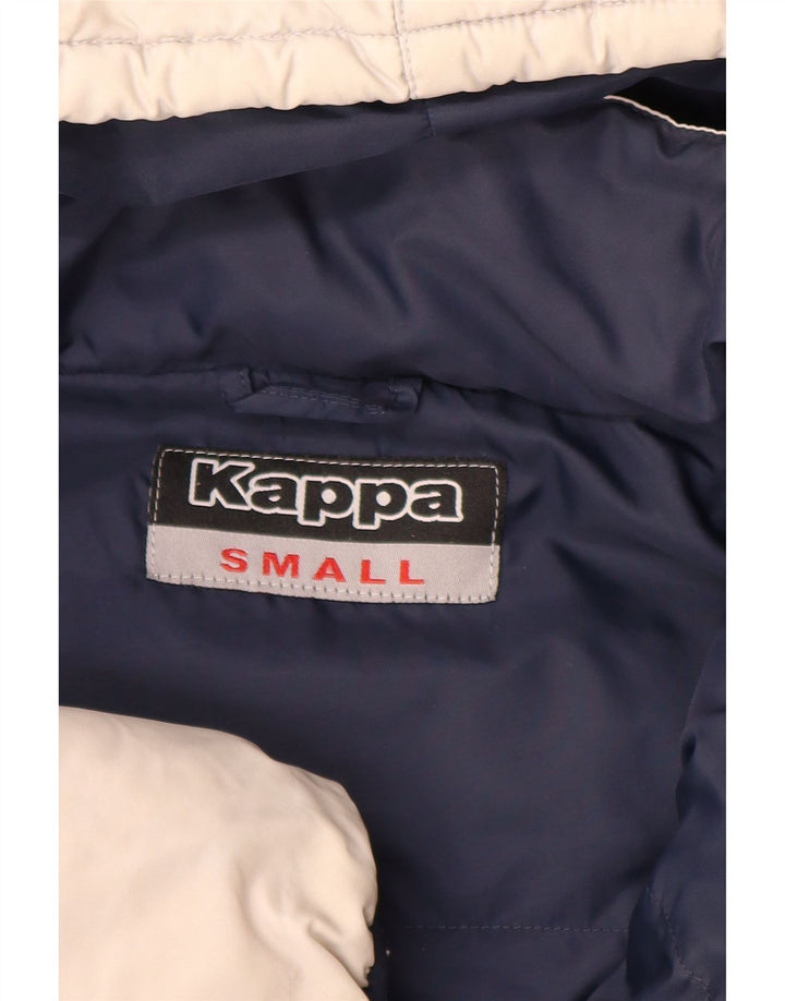 Kappa Veste rembourrée à capuche pour homme UK 36 Small Off White Polyamide