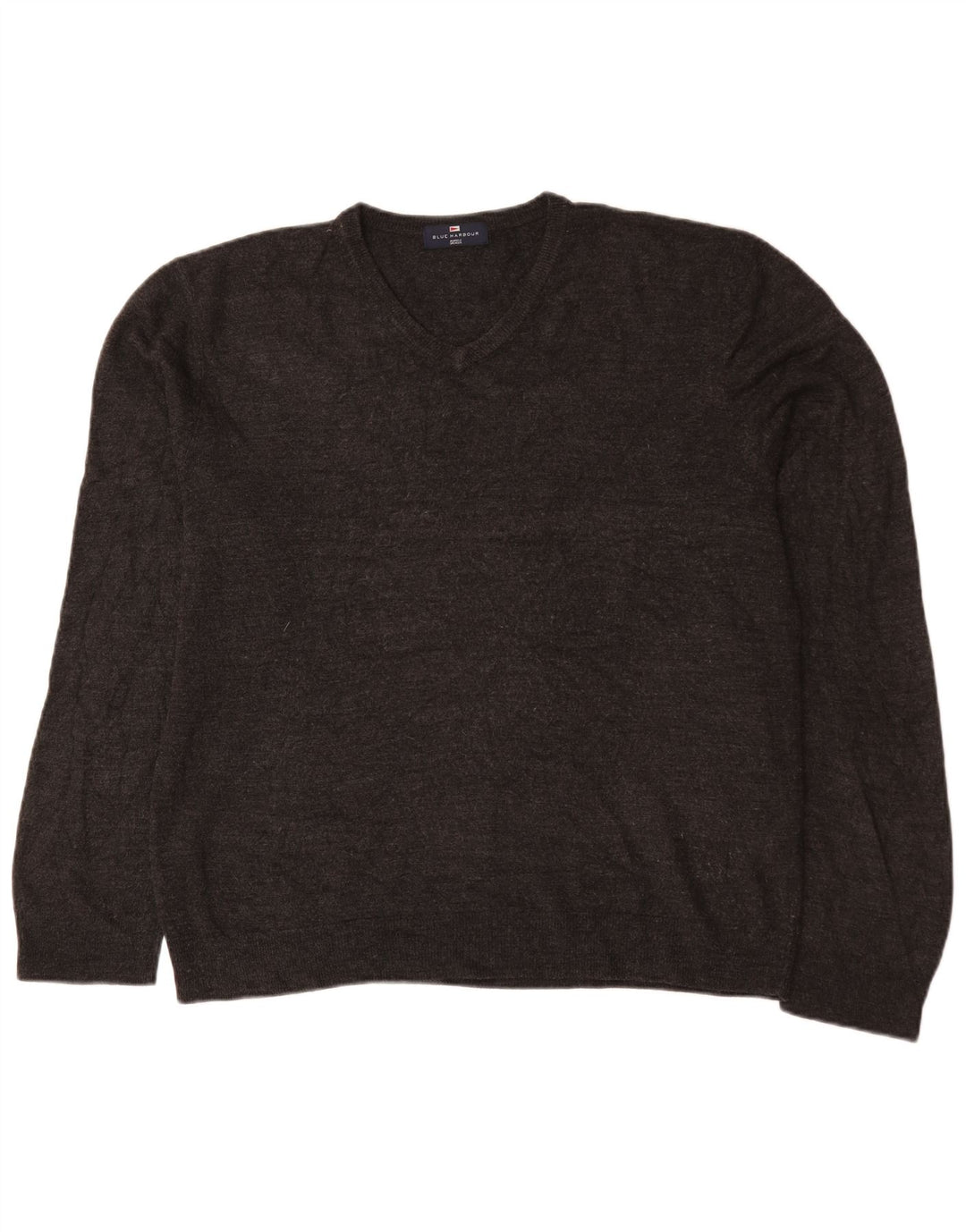 Marks & Spencer Pull Blue Harbor Col V Homme XL Gris Acrylique
